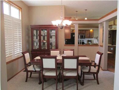 Formal dining room has room for china hutch.