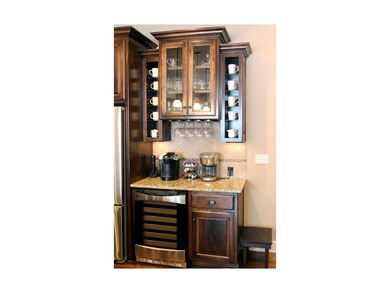 Wine cooler & coffee bar.