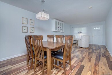 Designer lighting in dining room!