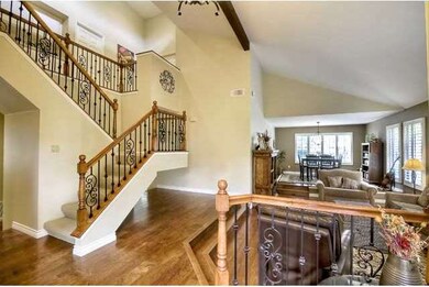 Wonderfully upgraded staircase and vaulted ceiling