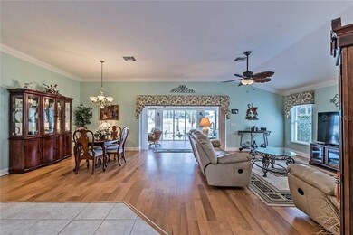 The Spacious Living Room and Dining Room with Hick
