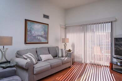 High ceilings,  balcony with storage