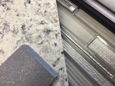 Glass mosaic backsplash