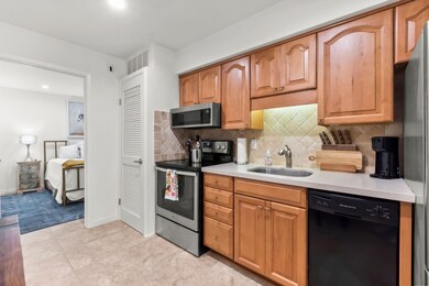 The kitchen features like new appliances.