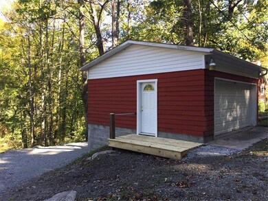 Garage  for parking and additional storage.  This 
