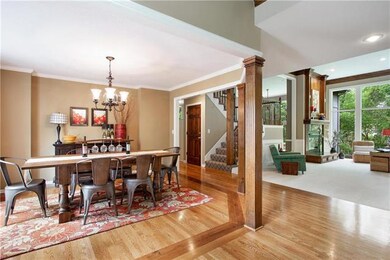 Open bright large formal dining area.