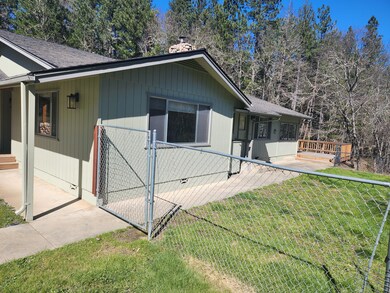 fenced yard near house