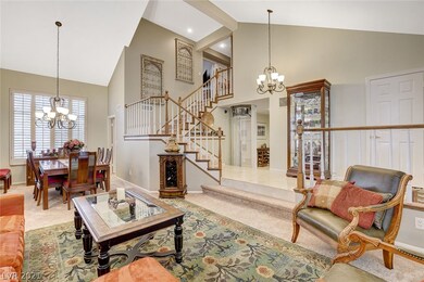 Front living area opens to dining room, complete w