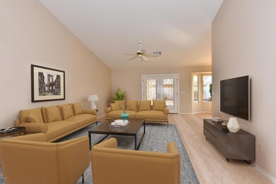 GREAT room with virtual furniture.