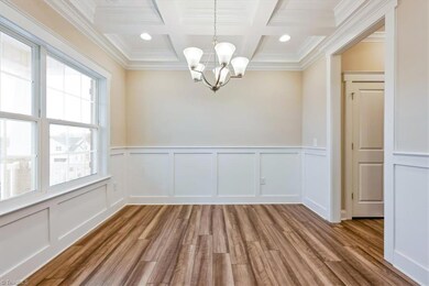 Dining Room with Coffer Ceiling