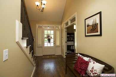 Lovely Entry Way with gorgeous hand scraped wood f