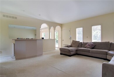 Family room with bar and beautiful curved archways
