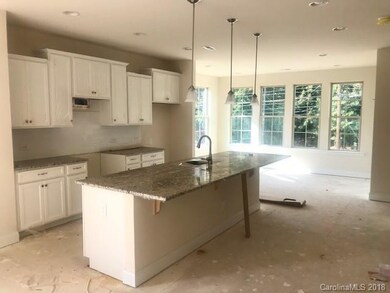 Large open living space with middle kitchen.  Dini