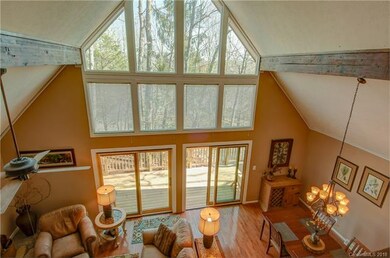 Second floor balcony view looking into the main li