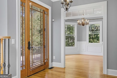 Foyer entry to formal dining room