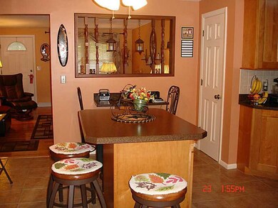 Kitchen. Portable center island for those who pref