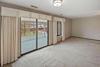 Sliding door out to the 3 seasons room