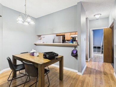 Dining space featuring light wood-type flooring a