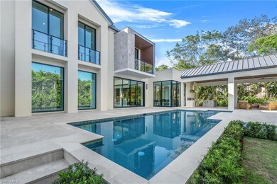 Pool with a patio area