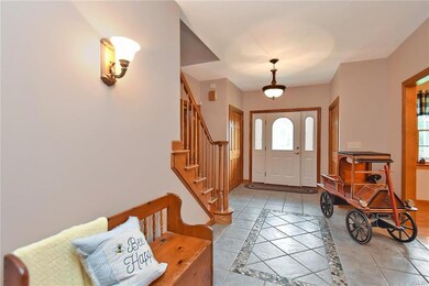 Foyer with tile inlay