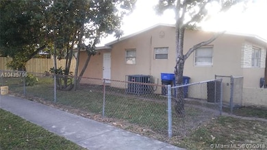 Left side of the property