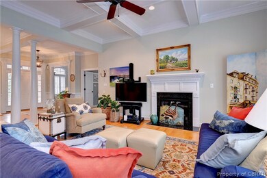 Access to the deck is easy from the great room.
