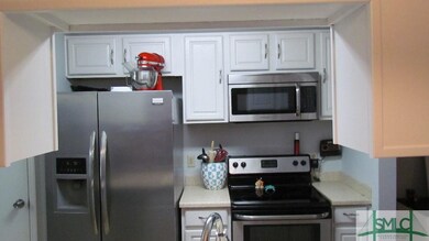 All stainless steel appliances in updated kitchen.