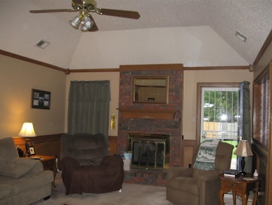 Vaulted Ceiling. Gas Logs, Glass Fireplace Doors. 