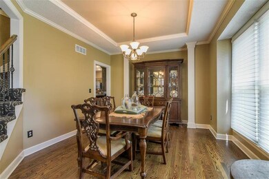 Spacious dining room with newly refinished floors