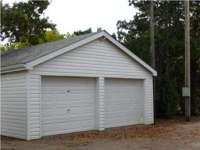 Detached 2 car garage also has workshop