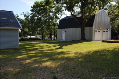 Sidewalk connects house to barn