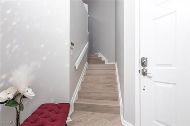 Stairway with baseboards