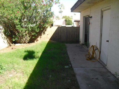 Rear patio and yard