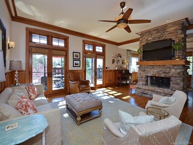 Family room with brick fireplace