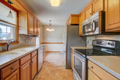 Kitchen with stainless steel appliances