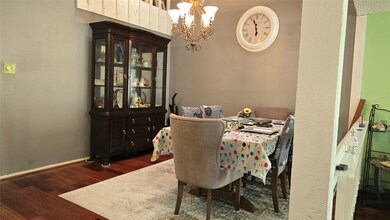 Spacious dining area with room for a large dining