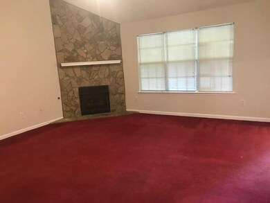 Stone fireplace