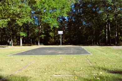 Shoot some hoops at the court amidst the trees