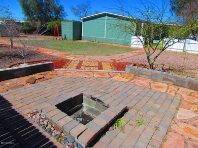 Firepit facing house