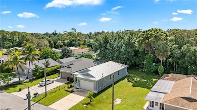Aerial view of residential area