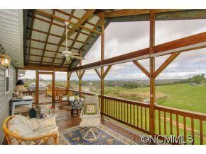 Screen porch, mountain views