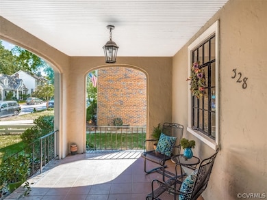 Porch with arched openings