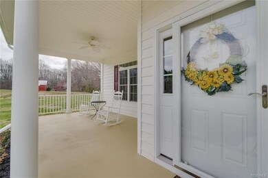 Huge concrete front porch