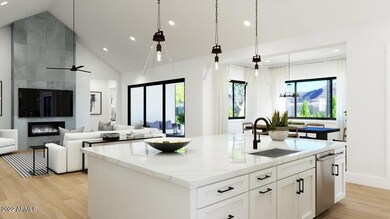 Kitchen and living