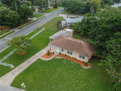 Large corner lot with plenty of yard space.
