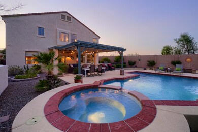 View over pool and spa