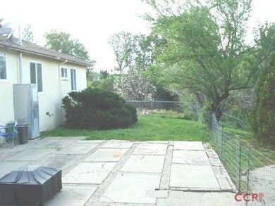 Rear yard adjacent to greenbelt.  Fruit trees.