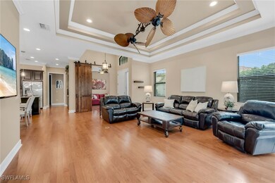 Bright and airy great room with sophisticated fini