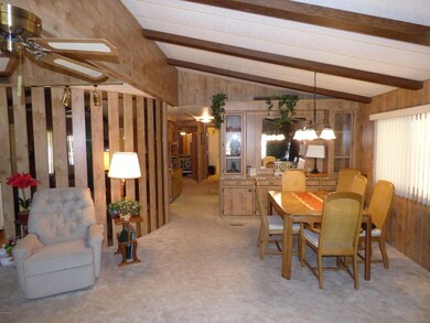 Arched Mirrored Wall accents Dining Room