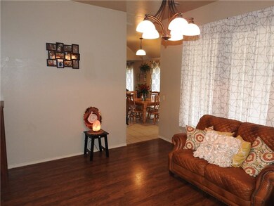 Entry living into dining